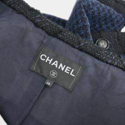 Pre Owned Chanel Single Breasted Jacket Navy #38