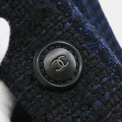 Pre Owned Chanel Single Breasted Jacket Navy #38