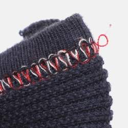 Pre Owned Chanel Navy Blue Rib Knit Sleeveless Midi Dress M