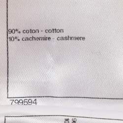 Pre Owned Chanel Navy Blue Rib Knit Sleeveless Midi Dress M