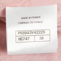 Pre Owned Chanel Pink Tweed Lesage Jumpsuit M