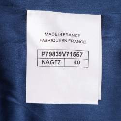 Pre Owned Chanel Blue Tweed Métiers d’art Sleeveless Vest M