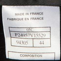 Pre Owned Chanel Black Wool Double Breasted Coat L