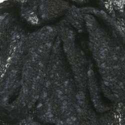 Pre Owned Chanel Multicolor Wool Knit Tie Detail Open Front Long Cape S