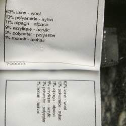 Pre Owned Chanel Multicolor Wool Knit Tie Detail Open Front Long Cape S