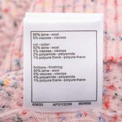 Pre Owned Chanel Pink Wool Blend Sleeveless Tops M