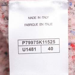 Pre Owned Chanel Pink Wool Blend Sleeveless Tops M