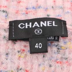 Pre Owned Chanel Pink Wool Blend Sleeveless Tops M