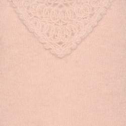 Pre Owned Chanel Pink Wool Blend Embroidered Camisole Top M