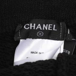 Pre Owned Chanel Black Cotton Knit Belted Shorts S