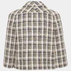 Pre Owned Chanel Pink/Grey Tweed Lurex Jacket S