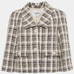 Pre Owned Chanel Pink/Grey Tweed Lurex Jacket S