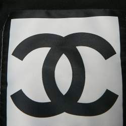 Pre Owned Chanel Navy Blue Jacquard Zip-Up Jacket S