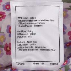 Pre Owned Chanel Pink/Lilac Sequined Tweed Jacket M