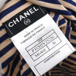 Pre Owned Chanel Sleeveless Tank Top Navy Pink #36