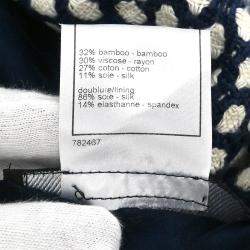 Pre Owned Chanel Single Breasted Jacket Navy 08P #38