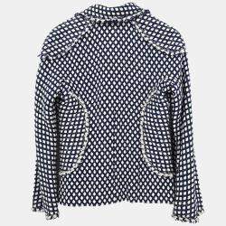 Pre Owned Chanel Single Breasted Jacket Navy 08P #38