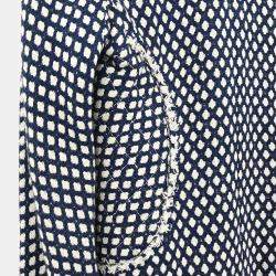 Pre Owned Chanel Single Breasted Jacket Navy 08P #38