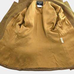 Pre Owned Chanel Single Breasted Jacket Brown #40