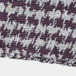 Pre Owned Chanel Single Breasted Collarless Jacket Gray #42