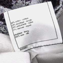 Pre Owned Chanel Single Breasted Collarless Jacket Gray #42