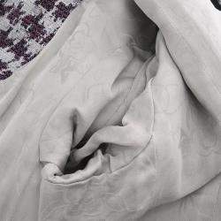 Pre Owned Chanel Single Breasted Collarless Jacket Gray #42