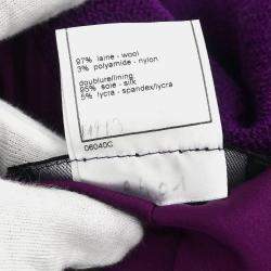 Pre Owned Chanel Single Breasted Jacket Purple #48