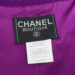 Pre Owned Chanel Single Breasted Jacket Purple #48