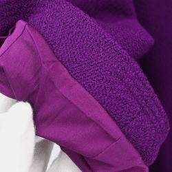 Pre Owned Chanel Single Breasted Jacket Purple #48