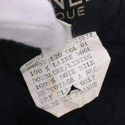 Pre Owned Chanel Single Breasted Jacket Navy #38