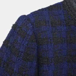 Pre Owned Chanel Single Breasted Jacket Navy #38