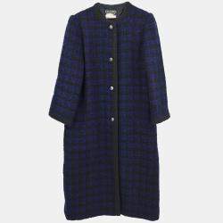 Pre Owned Chanel Single Breasted Jacket Navy #38