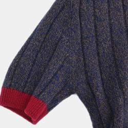 Pre Owned Chanel Ensemble Cardigan Top Navy #36