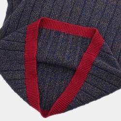 Pre Owned Chanel Ensemble Cardigan Top Navy #36