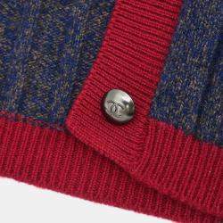 Pre Owned Chanel Ensemble Cardigan Top Navy #36