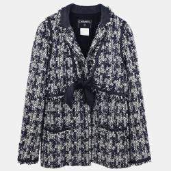 Pre Owned Chanel Ensemble Jacket Vest Black #40