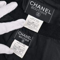 Pre Owned Chanel Setup Suit Jacket Skirt Black #40