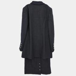 Pre Owned Chanel Setup Suit Jacket Skirt Black #40