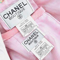 Pre Owned Chanel Setup Suit Jacket Skirt Pink #40