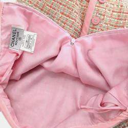 Pre Owned Chanel Setup Suit Jacket Skirt Pink #40
