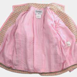 Pre Owned Chanel Setup Suit Jacket Skirt Pink #40