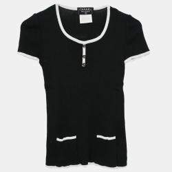 Pre Owned Chanel Short Sleeve Top Black #36