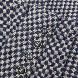 Pre Owned Chanel Single Breasted Jacket Navy #40