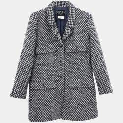 Pre Owned Chanel Single Breasted Jacket Navy #40