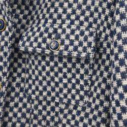 Pre Owned Chanel Single Breasted Jacket Navy #40