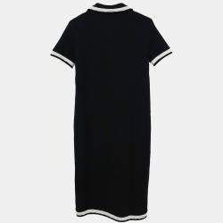 Pre Owned Chanel Short Sleeve Dress Black #38