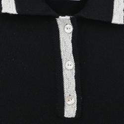 Pre Owned Chanel Short Sleeve Dress Black #38