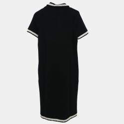 Pre Owned Chanel Short Sleeve Dress Black #40