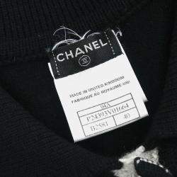 Pre Owned Chanel Short Sleeve Dress Black #40