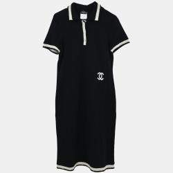Pre Owned Chanel Short Sleeve Dress Black #40